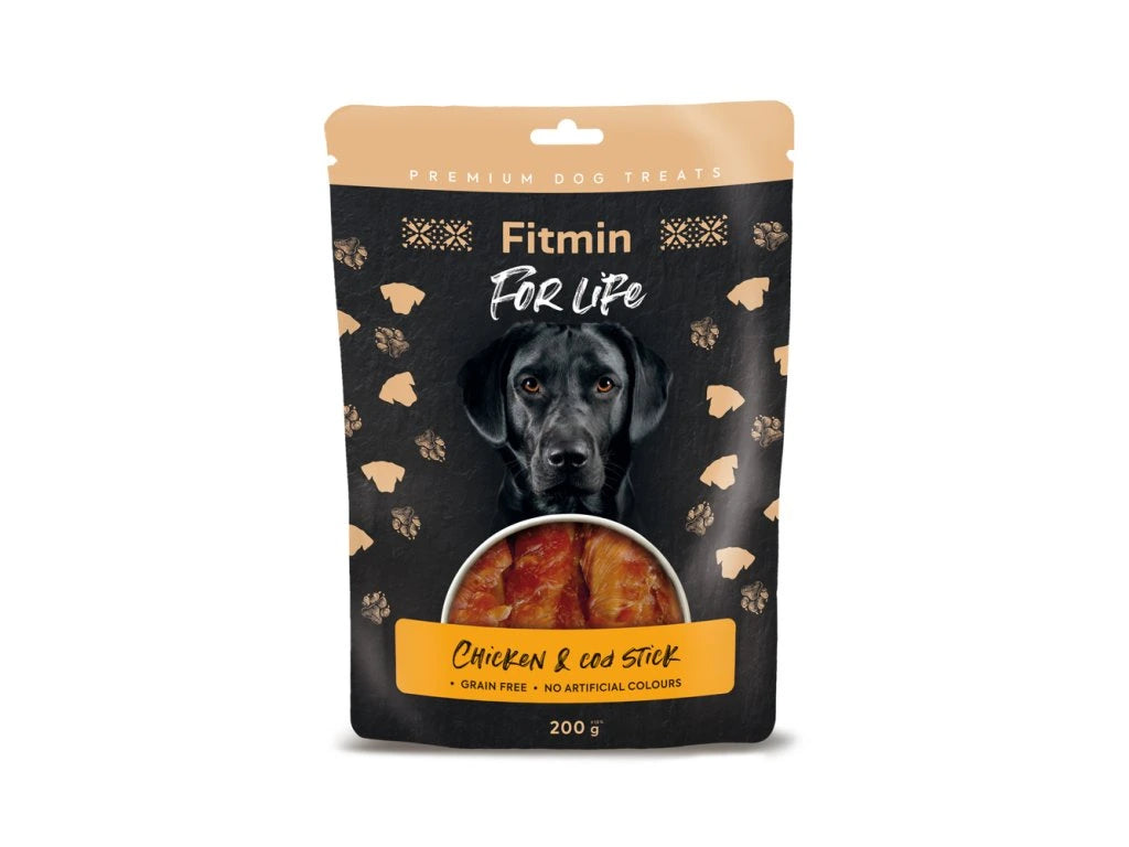 Fitmin For Life Chicken Cod Stick Treat for Dogs 200 g