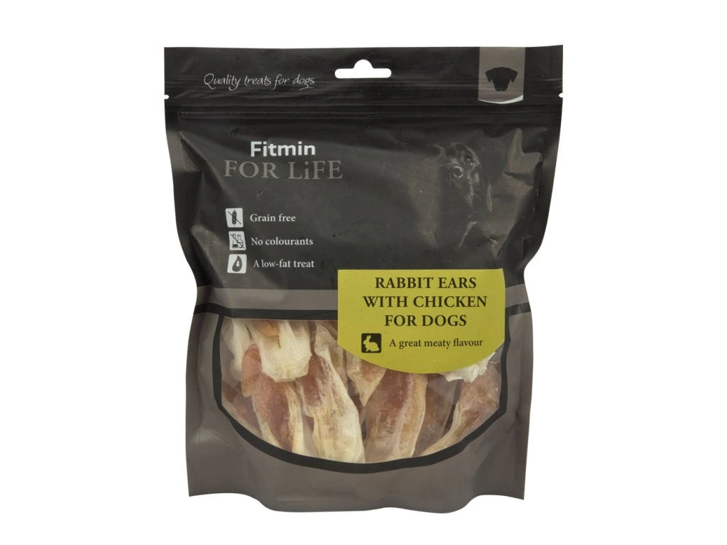 Fitmin For Life Rabbit Ears with Chicken Dog Treat 400g