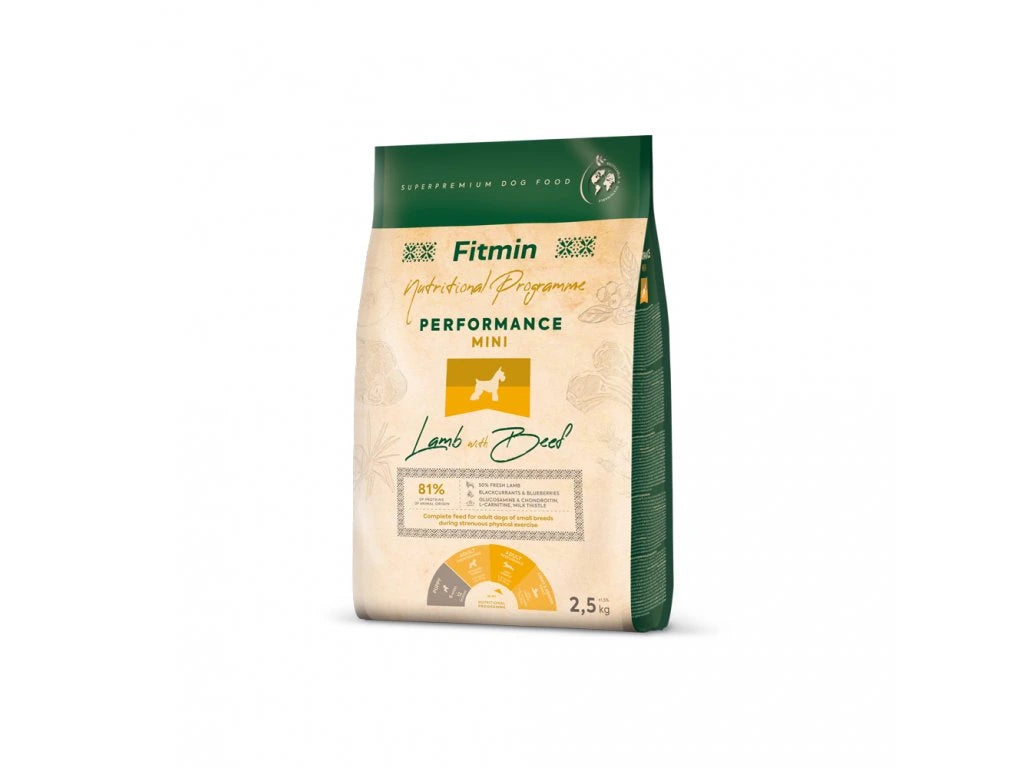 Fitmin Mini Performance Lamb with Beef krmivo pre psov 2,5 kg