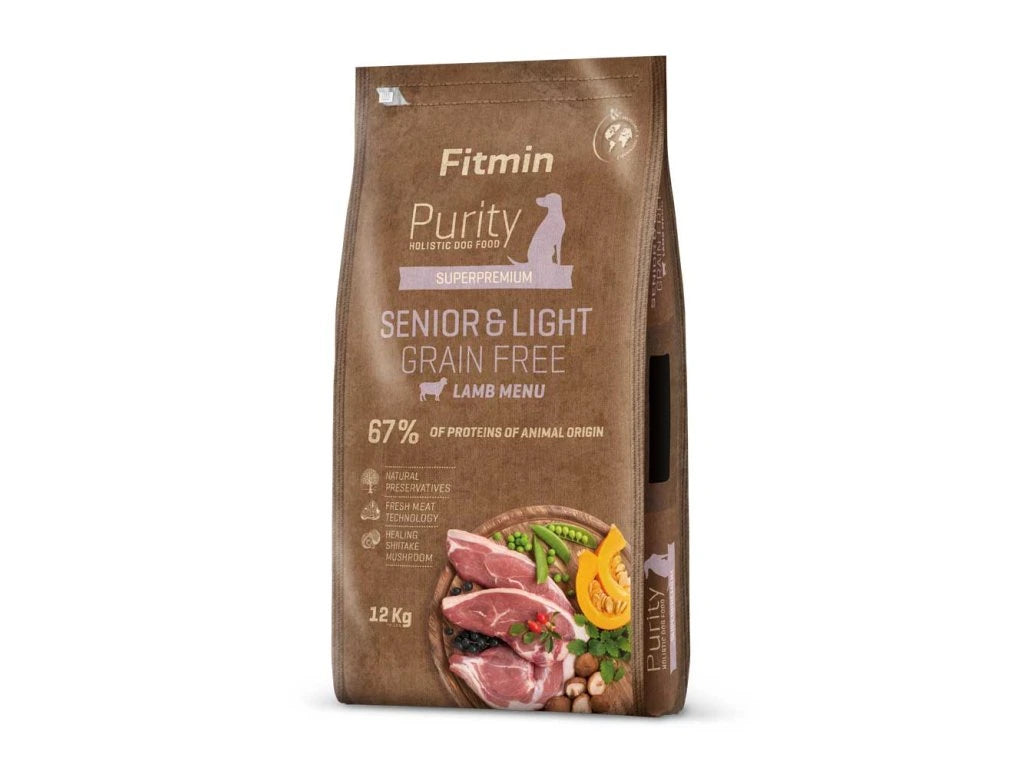Fitmin Purity GF Senior & Light Lamb krmivo pre psov 12 kg