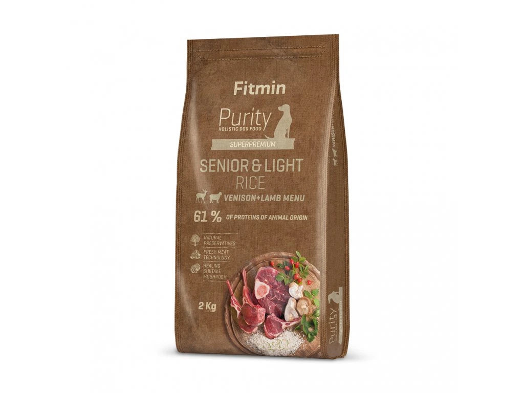 Fitmin Purity Rice Senior & Light Venison & Lamb dog food 2 kg