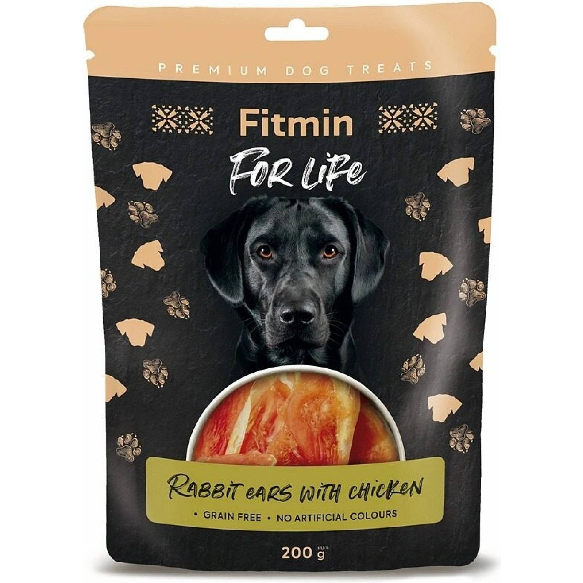 Fitmin For Life Králičie uši s kuraťom pochúťka pre psov 200 g