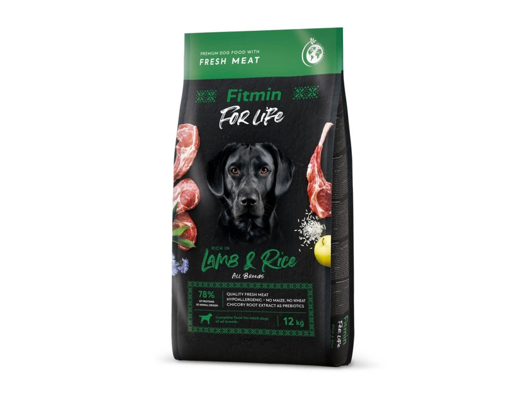Fitmin For Life Lamb & Rice krmivo pre psov 12 kg