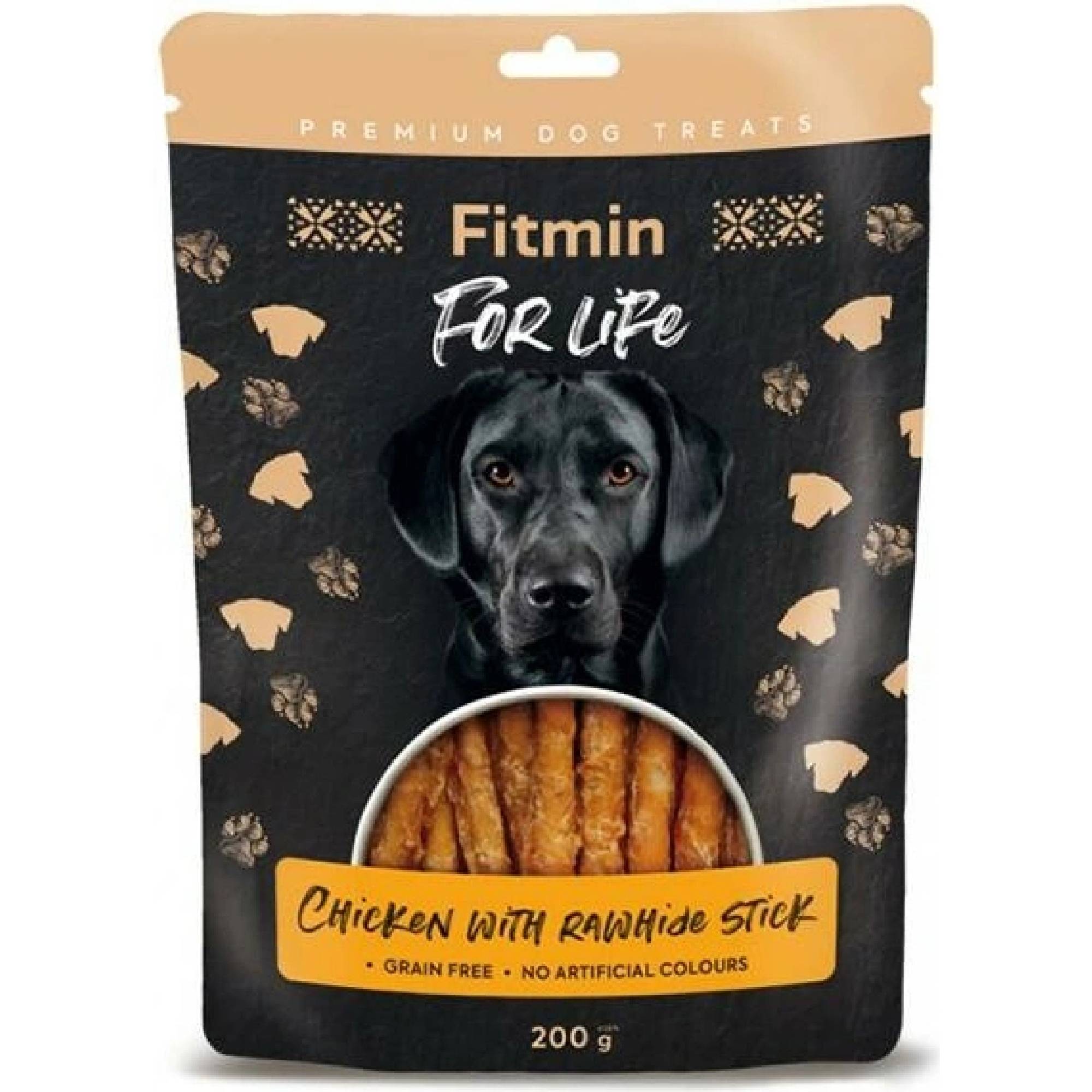 Fitmin Dog treat chicken with rawhide stick 200 g