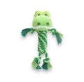 30 cm plush and rope chick dog chew toy for dental health.