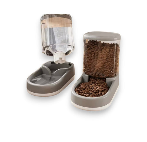 Automatic pet water and food dispenser for granules